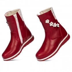 Botas para niños pequeños 107c rojo combinado