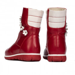 Botas para niños pequeños 107c rojo combinado