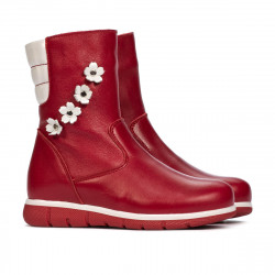 Botas para niños pequeños 107c rojo combinado