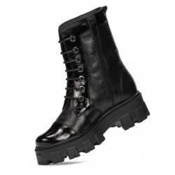 Botines de mujer 3358 negro combinado