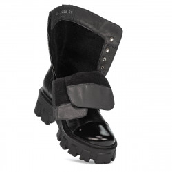 Botines de mujer 3358 negro combinado