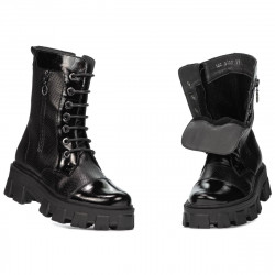 Botines de mujer 3358 negro combinado