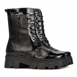 Botines de mujer 3358 negro combinado