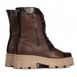 Botas de mujer 3358 a marrón combinado
