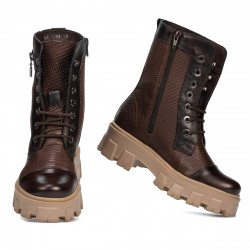 Botas de mujer 3358 a marrón combinado
