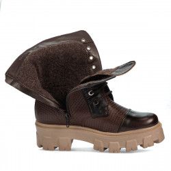 Botas de mujer 3358 a marrón combinado