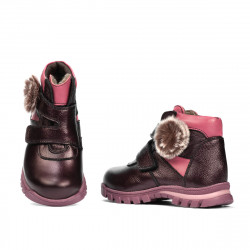 Botines para niños pequeños 104c morado nácar combinado