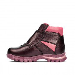 Botines para niños pequeños 104c morado nácar combinado