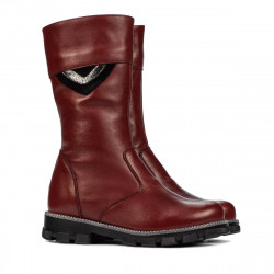 Botas para niños 3026 burdeos combinado