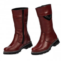 Botas para niños 3026 burdeos combinado