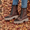 Botas de mujer 3358 a marrón combinado