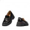 Zapatos casuales mujer 6041 cocodrilo negro combinado
