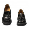 Zapatos casuales mujer 6041 cocodrilo negro combinado