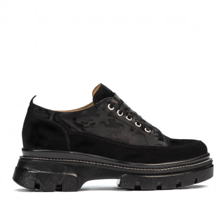 Zapatos casuales de mujer 6043 negro ante combinado