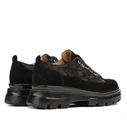 Zapatos casuales de mujer 6043 negro ante combinado
