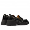 Zapatos casuales mujer 6041 cocodrilo negro combinado