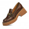 Zapatos casuales mujer 6041 croco marrón combinado