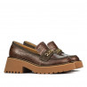 Zapatos casuales mujer 6041 croco marrón combinado