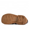 Zapatos casuales mujer 6041 croco marrón combinado