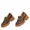 Zapatos casuales mujer 6041 croco marrón combinado