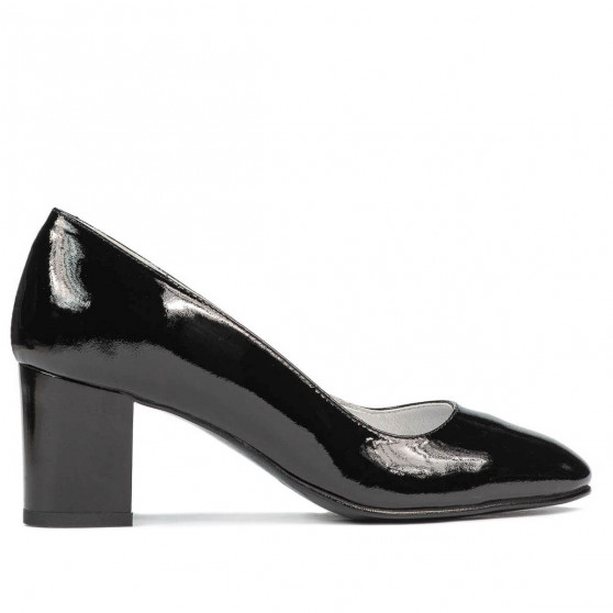 Zapatos elegantes de mujer 1268 charol negro