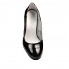 Zapatos elegantes de mujer 1268 charol negro