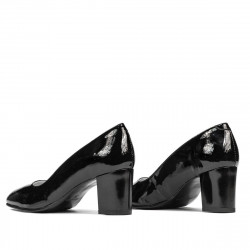 Zapatos elegantes de mujer 1268 charol negro
