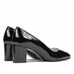 Zapatos elegantes de mujer 1268 charol negro