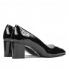 Zapatos elegantes de mujer 1268 charol negro