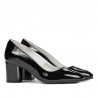 Zapatos elegantes de mujer 1268 charol negro