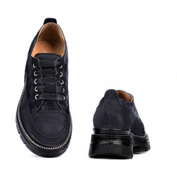 Zapatos casuales de mujer 6043 índigo velur combinado