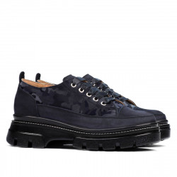 Zapatos casuales de mujer 6043 índigo velur combinado