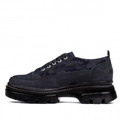 Zapatos casuales de mujer 6043 índigo velur combinado