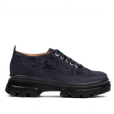 Zapatos casuales de mujer 6043 índigo velur combinado