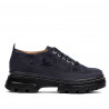 Zapatos casuales de mujer 6043 índigo velur combinado