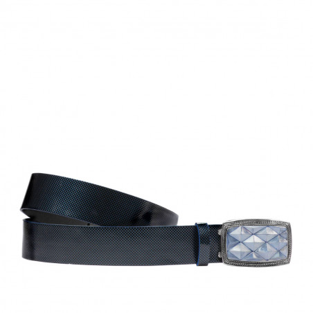 Cinturón unisex 07ld charol azul