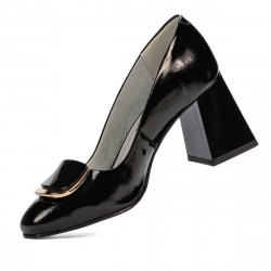 Zapatos elegantes de mujer 1291 charol negro
