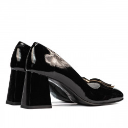 Zapatos elegantes de mujer 1291 charol negro