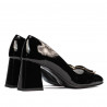 Zapatos elegantes de mujer 1291 charol negro