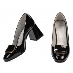 Zapatos elegantes de mujer 1291 charol negro