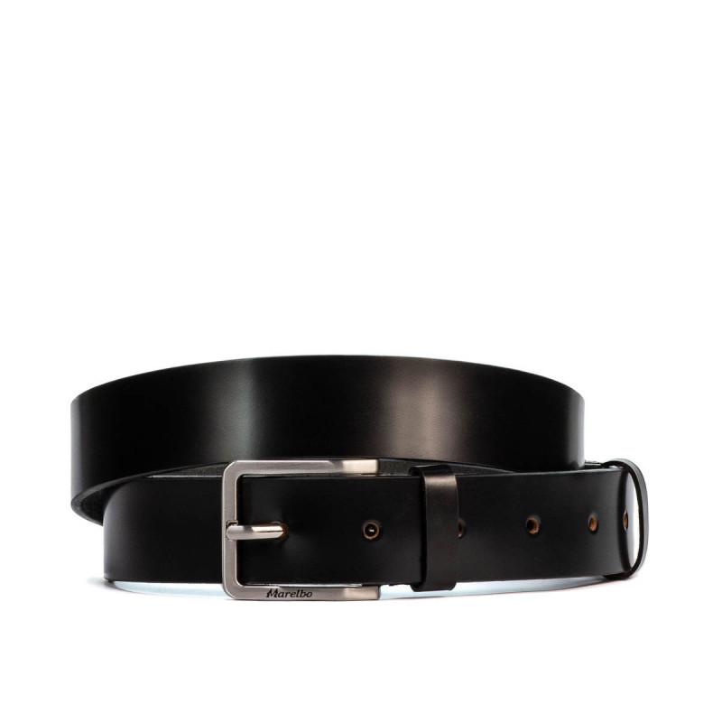 Cinturón para hombre 59b negro brillante