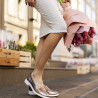 Zapatos casuales/elegantes de mujer 6037 cobre combinado