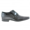 Zapatos elegantes hombres 798 croco charol negro