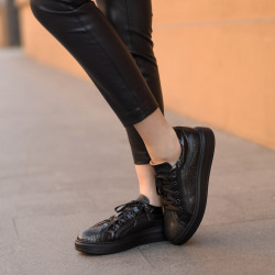 Zapatos casuales/deportivos 6035 negro combinado