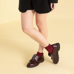 Zapatos casuales de mujer 6025 charol burdeos