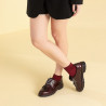 Zapatos casuales de mujer 6025 charol burdeos