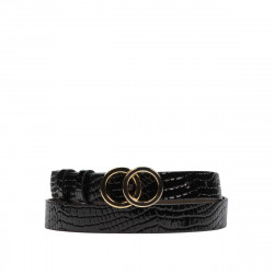 Cinturón de mujer 29m croco negro