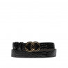 Cinturón de mujer 29m croco negro