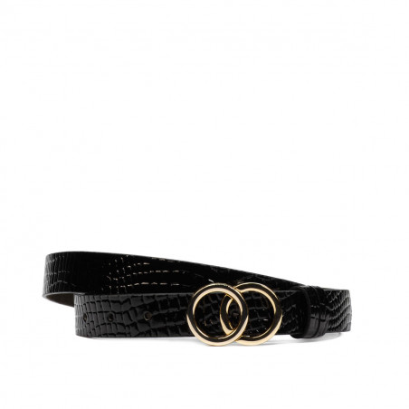 Cinturón de mujer 29m croco negro