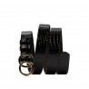 Cinturón de mujer 29m croco negro